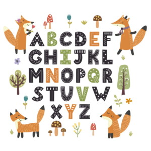 Wandsticker - Herbstliches Alphabet
